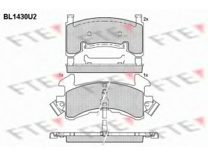 FTE BL1430U2 stabdžių trinkelių rinkinys, diskinis stabdys 
 Techninės priežiūros dalys -> Papildomas remontas
12300227, 01155444, 12300221, 12300227