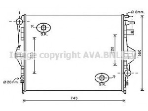 AVA QUALITY COOLING VW2320 radiatorius, variklio aušinimas 
 Aušinimo sistema -> Radiatorius/alyvos aušintuvas -> Radiatorius/dalys
7P6121253