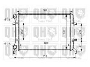 QUINTON HAZELL QER2615 radiatorius, variklio aušinimas
1K0 121 251AL, 1K0 121 251AM, 1K0 121 251AN