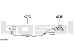 BOSAL 084.260.59 išmetimo sistema 
 Išmetimo sistema -> Išmetimo sistema, visa