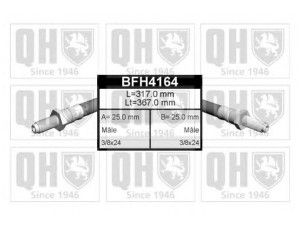 QUINTON HAZELL BFH4164 stabdžių žarnelė 
 Stabdžių sistema -> Stabdžių žarnelės
FBH 6383, 73 164 109, GBH 165, 73164109