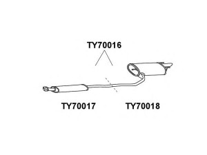 VENEPORTE TY70016 galinis duslintuvas
1743002100, 1743002130, 174301A240