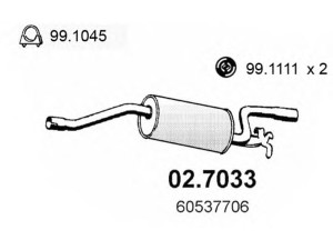 ASSO 02.7033 galinis duslintuvas 
 Išmetimo sistema -> Duslintuvas
60537706