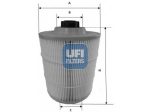 UFI 27.A00.00 oro filtras 
 Techninės priežiūros dalys -> Techninės priežiūros intervalai
1516654, 1531451, 1556191, 1698685