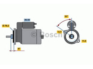 BOSCH 0 986 010 470 starteris 
 Elektros įranga -> Starterio sistema -> Starteris
091 911 023 A, 091 911 023 AX, 091 911 023 B