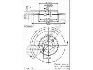 BREMBO 08.5651.10 stabdžių diskas 
 Stabdžių sistema -> Diskinis stabdys -> Stabdžių diskas
7700764192, 7701204288