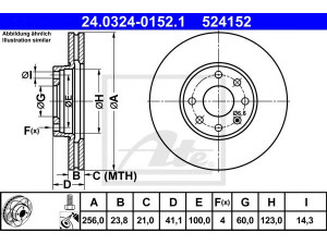 ATE 24.0324-0152.1 stabdžių diskas 
 Dviratė transporto priemonės -> Stabdžių sistema -> Stabdžių diskai / priedai
5 69 059, 9117677