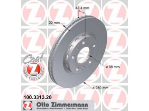 ZIMMERMANN 100.3313.20 stabdžių diskas 
 Stabdžių sistema -> Diskinis stabdys -> Stabdžių diskas
3D0 615 601 E, 4E0 615 601, 4E0 615 601 E