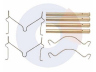 priedų komplektas, diskinių stabdžių trinkelės