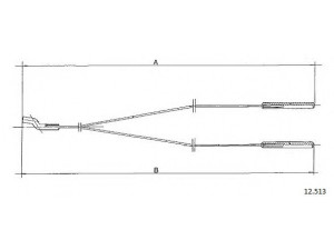 CABOR 12.513 kabelis, šildytuvo sklendė
111711717D