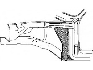 VAN WEZEL 3727454 vidinis sparno skydas 
 Kėbulas -> Transporto priemonės priekis -> Sparnas/montavimo dalys