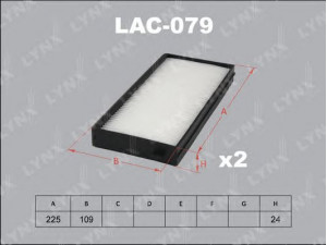 LYNXauto LAC-079 filtras, salono oras 
 Techninės priežiūros dalys -> Techninės priežiūros intervalai
97619-FD000, 97619-FD200, 0K9A4-61-52XA