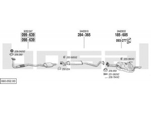 BOSAL 060.052.00 išmetimo sistema 
 Išmetimo sistema -> Išmetimo sistema, visa