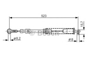 BOSCH 1 987 482 108 trosas, stovėjimo stabdys 
 Stabdžių sistema -> Valdymo svirtys/trosai
7671310