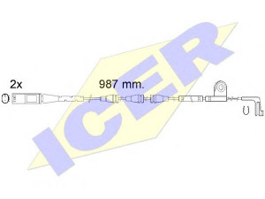 ICER 610571 E C įspėjimo kontaktas, stabdžių trinkelių susidėvėjimas 
 Stabdžių sistema -> Susidėvėjimo indikatorius, stabdžių trinkelės
34 35 6 780 698, 34 35 6 789 503