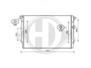 DIEDERICHS 8225503 radiatorius, variklio aušinimas 
 Aušinimo sistema -> Radiatorius/alyvos aušintuvas -> Radiatorius/dalys
5N0121253L, 5N0121253F, 5N0121253L