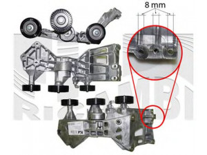 CALIBER 88554 diržo įtempiklis, V formos rumbuotas diržas 
 Diržinė pavara -> V formos rumbuotas diržas/komplektas -> Dirželio įtempiklis (įtempimo blokas)
2662000670, 2662000970