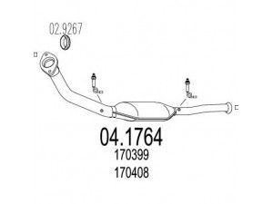 MTS 04.1764 katalizatoriaus keitiklis 
 Išmetimo sistema -> Katalizatoriaus keitiklis
170399, 170408, 170451, 170466