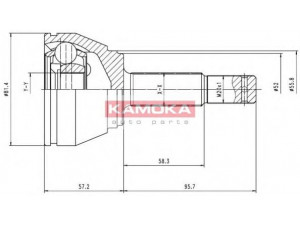 KAMOKA 6804 jungčių komplektas, kardaninis velenas 
 Ratų pavara -> Sujungimai/komplektas