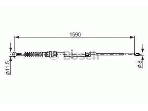 BOSCH 1 987 482 265 trosas, stovėjimo stabdys 
 Stabdžių sistema -> Valdymo svirtys/trosai
3T0 609 721, 3T0 609 721 A, 3T0 609 721