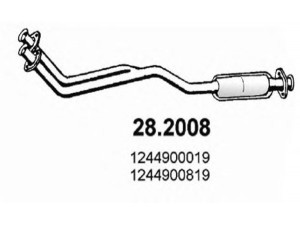 ASSO 28.2008 priekinis duslintuvas 
 Išmetimo sistema -> Duslintuvas
1244900019, 1244900819