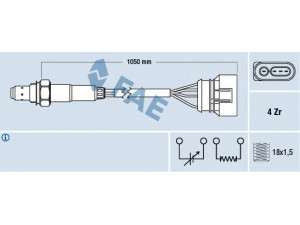 FAE 77134 lambda jutiklis 
 Išmetimo sistema -> Jutiklis/zondas
89465-19295, 032 906 265, 032 906 265 A