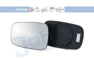 JOHNS 60 09 37-80 veidrodėlio stiklas, išorinis veidrodėlis 
 Kėbulas -> Keleivių kabina -> Veidrodėlis