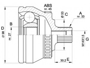 OPEN PARTS CVJ5368.10 jungčių komplektas, kardaninis velenas 
 Ratų pavara -> Sujungimai/komplektas
3B0498099B, 3B0498099C, 8D0407305M