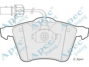 APEC braking PAD1323 stabdžių trinkelių rinkinys, diskinis stabdys 
 Techninės priežiūros dalys -> Papildomas remontas
7M3698151B, 7D0698151A