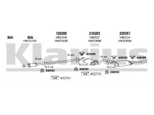 KLARIUS 930342E išmetimo sistema 
 Išmetimo sistema -> Išmetimo sistema, visa