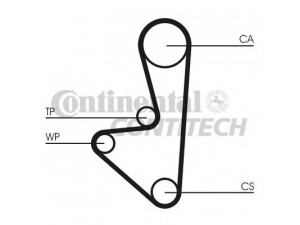 CONTITECH CT607K1 paskirstymo diržo komplektas 
 Techninės priežiūros dalys -> Papildomas remontas
083103, 083114, 0831Q4, 083103