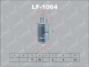 LYNXauto LF-1064 kuro filtras 
 Techninės priežiūros dalys -> Papildomas remontas
1137026, 1230645, 1480561, 1532171