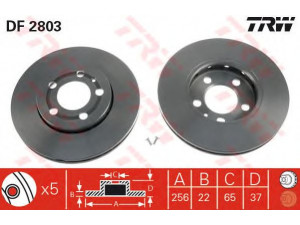 TRW DF2803 stabdžių diskas 
 Dviratė transporto priemonės -> Stabdžių sistema -> Stabdžių diskai / priedai
1J0615301D, 1J0615301L, 6R0615301