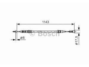 BOSCH 1 987 477 669 trosas, stovėjimo stabdys 
 Stabdžių sistema -> Valdymo svirtys/trosai
9191574, 9191574