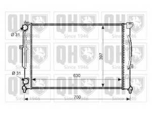 QUINTON HAZELL QER2332 radiatorius, variklio aušinimas 
 Aušinimo sistema -> Radiatorius/alyvos aušintuvas -> Radiatorius/dalys
8D0 121 251BA, 8D0 121 251BH, 8D0 121 251BJ