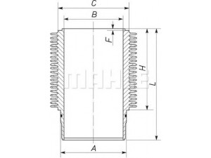 MAHLE ORIGINAL 151 WR 09 cilindro įvorė 
 Variklis -> Cilindrai/stūmokliai
1 216 6 638, 6 325 0 133 001 4