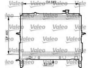 VALEO 735505 radiatorius, variklio aušinimas 
 Aušinimo sistema -> Radiatorius/alyvos aušintuvas -> Radiatorius/dalys
25310-3E810, 253103E810