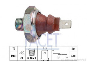 FACET 7.0007 alyvos slėgio jungiklis 
 Variklis -> Variklio elektra
105 48 06 323 00/00, 60506902, 60593846