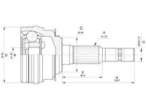 OPEN PARTS CVJ5307.10 jungčių komplektas, kardaninis velenas 
 Ratų pavara -> Sujungimai/komplektas
26010774, 26021315, 510492, 510736