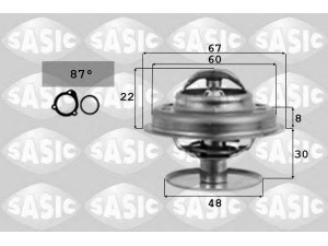 SASIC 4000356 termostatas, aušinimo skystis 
 Aušinimo sistema -> Termostatas/tarpiklis -> Thermostat
7700657955, 7701349173, 7701349415