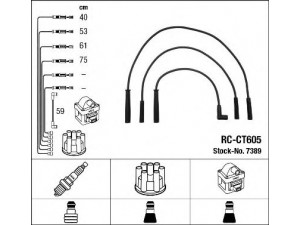 NGK 7389 uždegimo laido komplektas 
 Kibirkšties / kaitinamasis uždegimas -> Uždegimo laidai/jungtys
95 659 595, 95 659 595