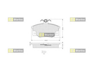 STARLINE BD S029P stabdžių trinkelių rinkinys, diskinis stabdys 
 Techninės priežiūros dalys -> Papildomas remontas
60777600, 794962, 4434879, 44348791L1