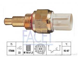 FACET 7.5138 temperatūros jungiklis, radiatoriaus ventiliatorius 
 Aušinimo sistema -> Siuntimo blokas, aušinimo skysčio temperatūra
37773-PT0-004