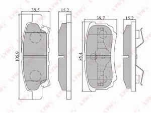 LYNXauto BD-5505 stabdžių trinkelių rinkinys, diskinis stabdys 
 Techninės priežiūros dalys -> Papildomas remontas
05191 271AB, 05191 271AC, 4605A336