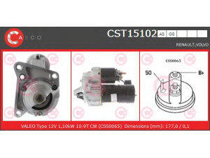 CASCO CST15102GS starteris 
 Elektros įranga -> Starterio sistema -> Starteris
7700100647, 7700854955, 7700865719