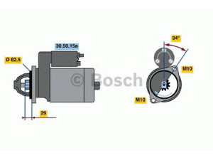 BOSCH 0 986 010 890 starteris 
 Elektros įranga -> Starterio sistema -> Starteris
002 151 93 01, 002 151 93 01 80