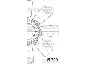 HELLA 8MV 376 728-561 ventiliatoriaus ratas, variklio aušinimas 
 Aušinimo sistema -> Radiatoriaus ventiliatorius
133 8736
