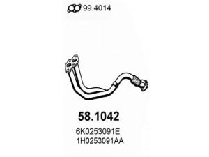 ASSO 58.1042 išleidimo kolektorius 
 Išmetimo sistema -> Išmetimo vamzdžiai
191253091AF, 1H0253091, 1H0253091AA
