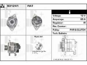 EDR 931241 kintamosios srovės generatorius 
 Elektros įranga -> Kint. sr. generatorius/dalys -> Kintamosios srovės generatorius
46782218