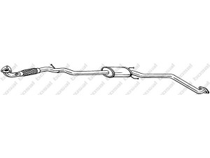 BOSAL 293-031 vidurinis duslintuvas 
 Išmetimo sistema -> Duslintuvas
96819218